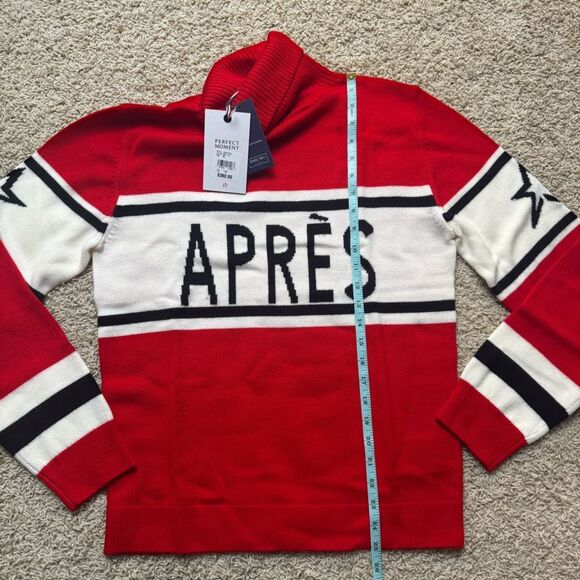 Perfect Moment Apres Ski Sweater XL Merino Wool Base Layer Red White XL NWT - Picture 9 of 9